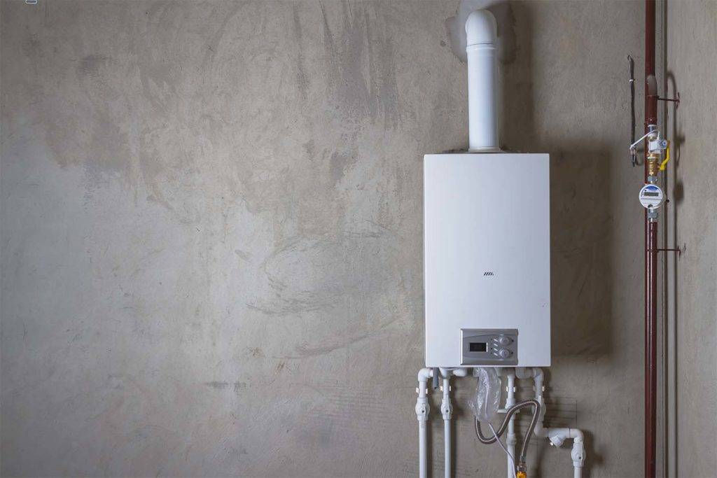 Tankless Water Heater on the wall